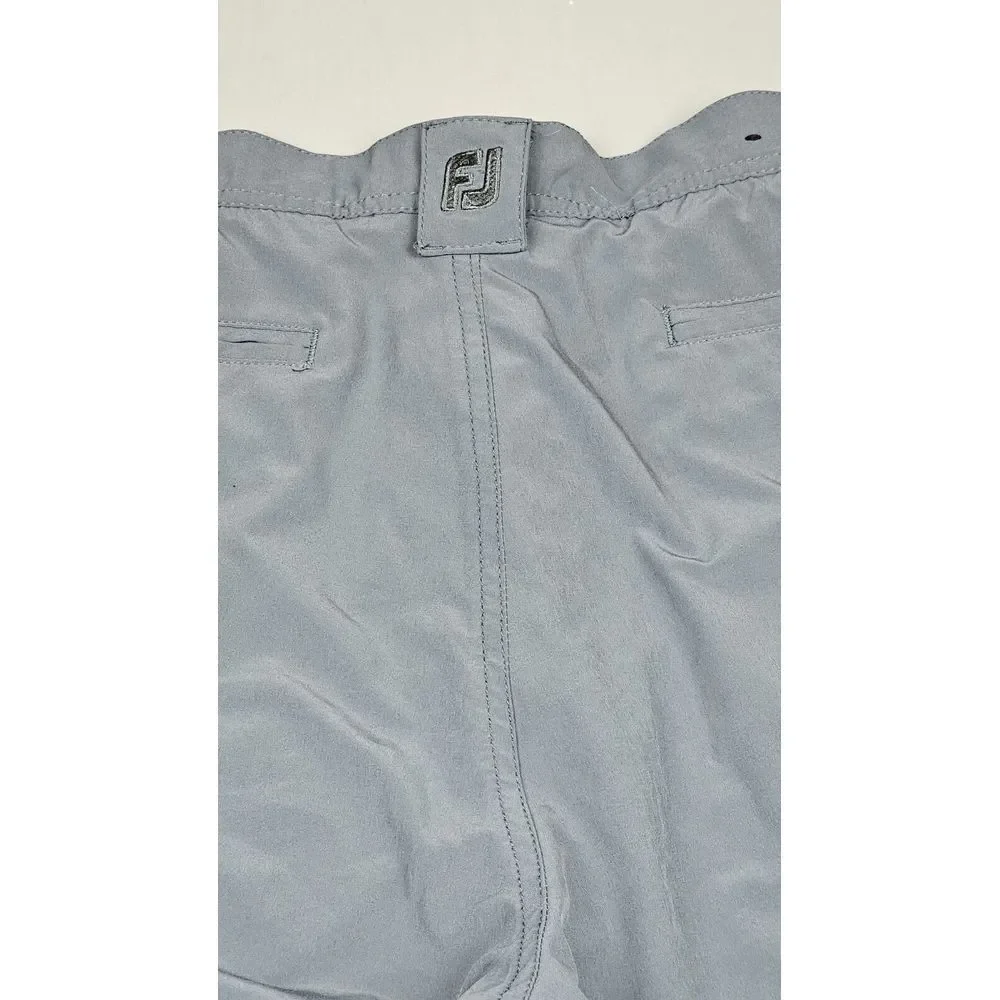Footjoy FJ Golf Shorts Mens 38. Grey‎ Flat Front Polyester Blend Chino Casual.